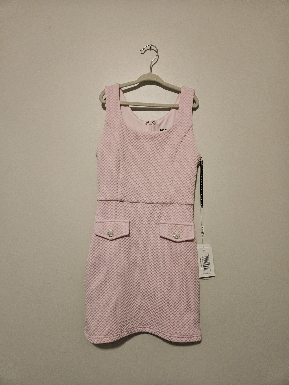 Katie J NYC Quilted Light Pink Sleeveless Sheath Dress For Tween
